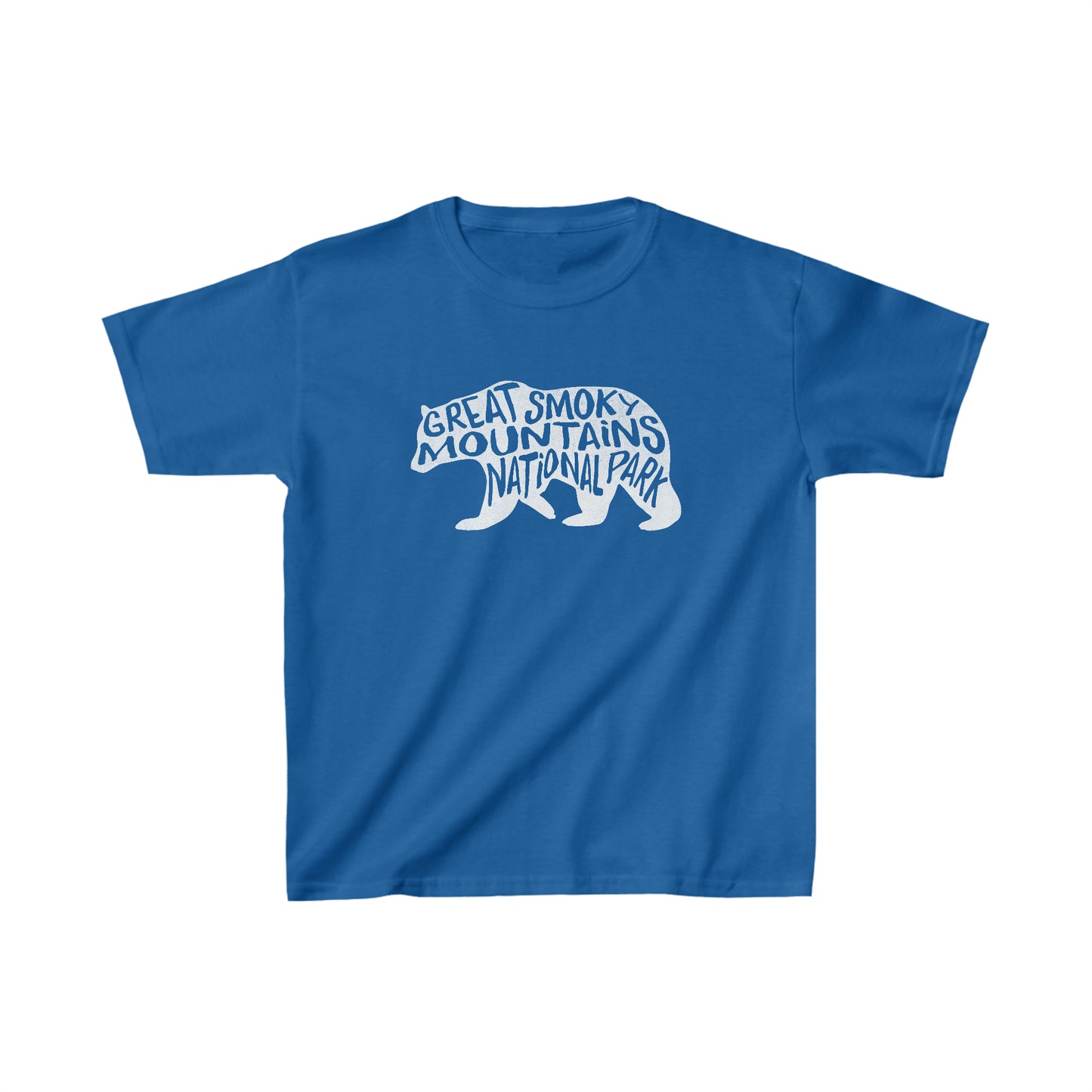 Great Smoky Mountains National Park Child T-Shirt - Black Bear Chunky Text