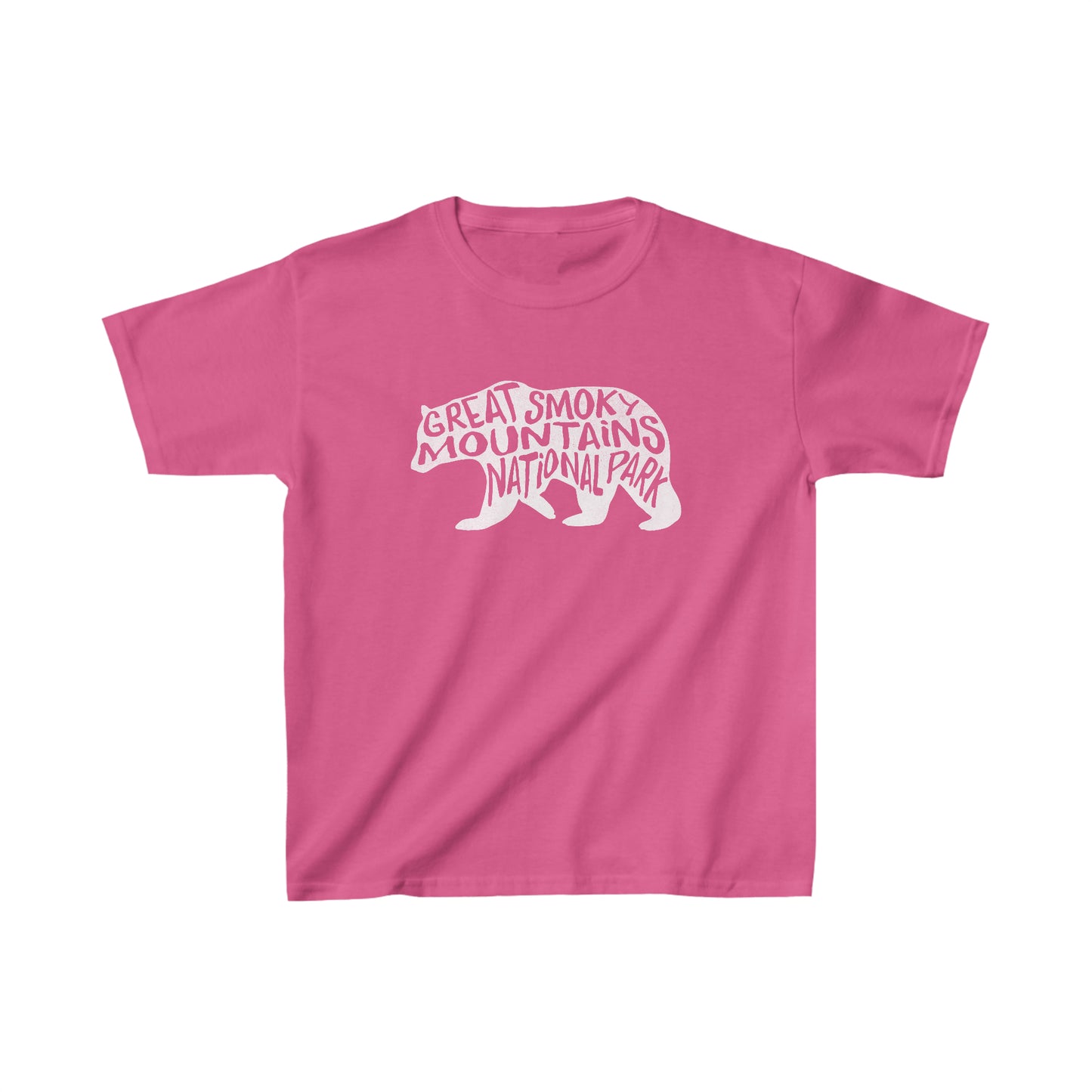 Great Smoky Mountains National Park Child T-Shirt - Black Bear Chunky Text
