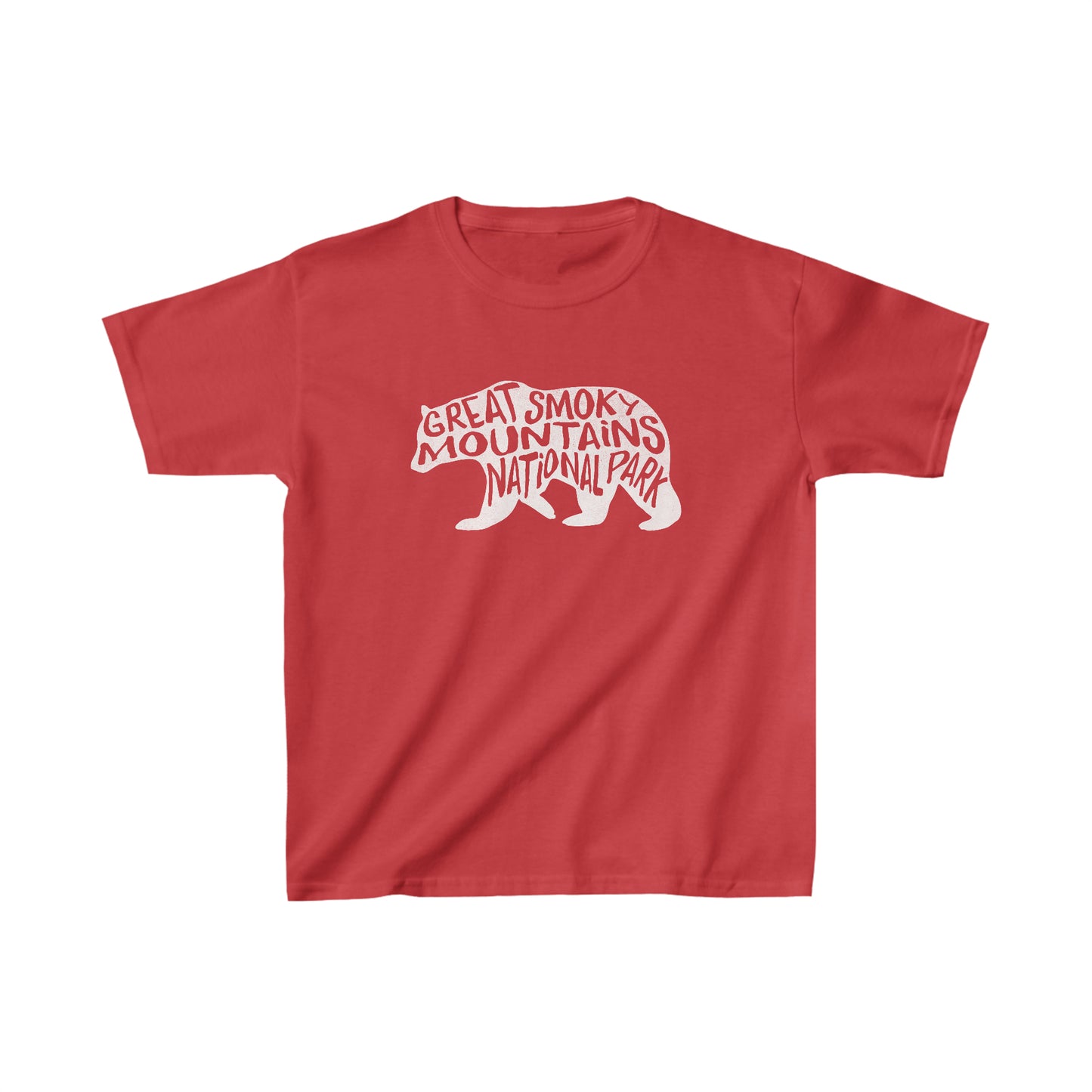 Great Smoky Mountains National Park Child T-Shirt - Black Bear Chunky Text