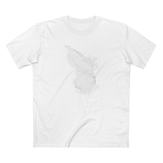 Arches National Park T-Shirt - Topographical Lines in White