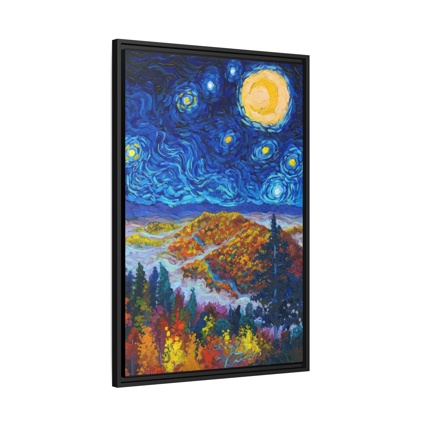 Great Smoky Mountains National Park Fall Colors Framed Canvas - The Starry Night