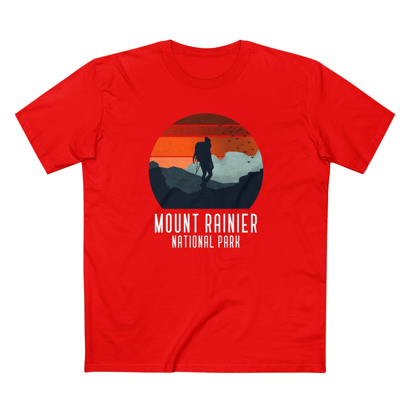 Mount Rainier National Park T-Shirt - Hiker Graphic