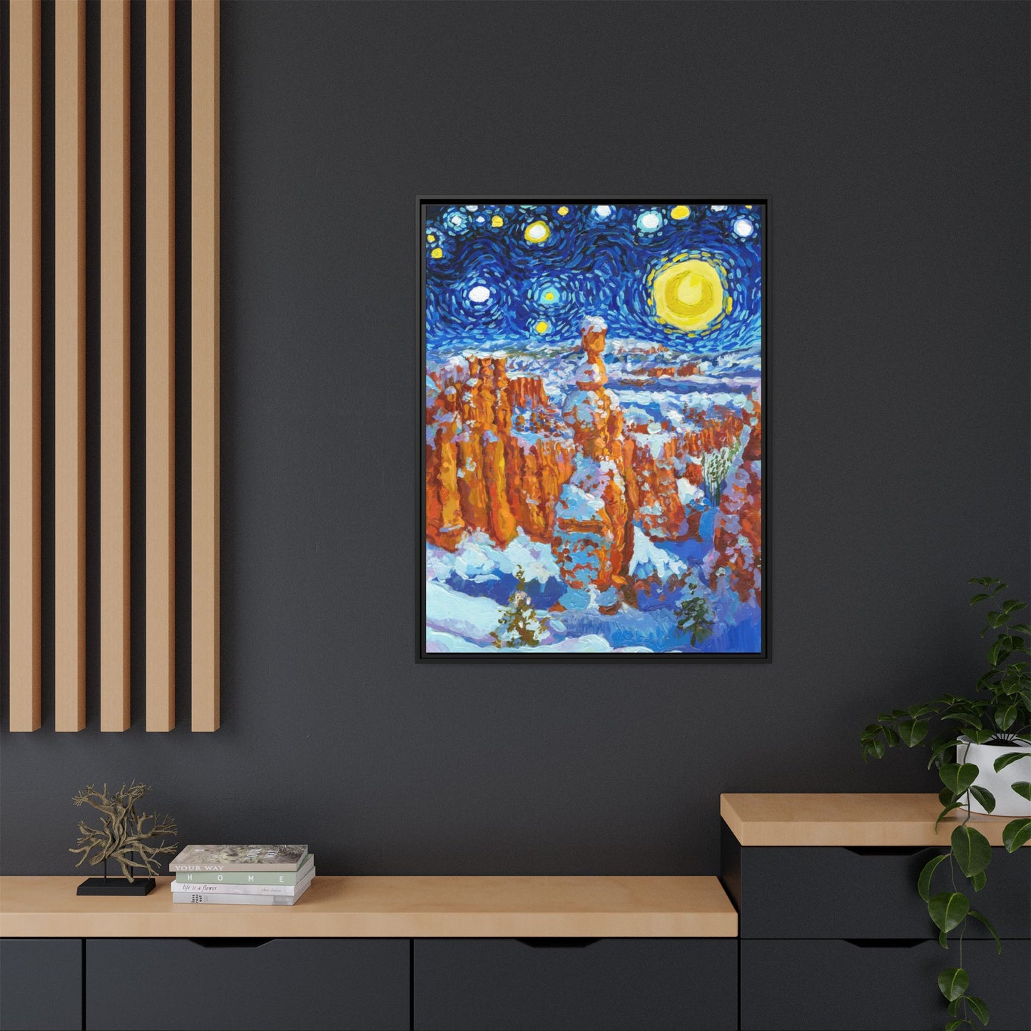 Bryce Canyon National Park Framed Canvas - The Starry Night