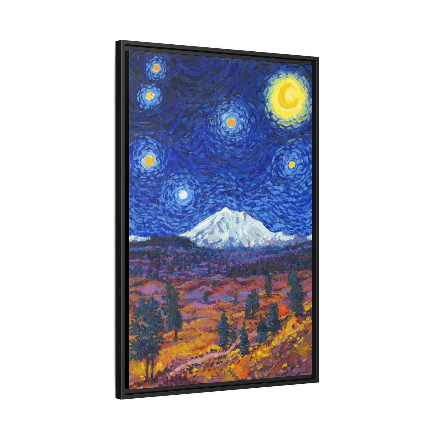 Lassen Volcanic National Park Framed Canvas - The Starry Night