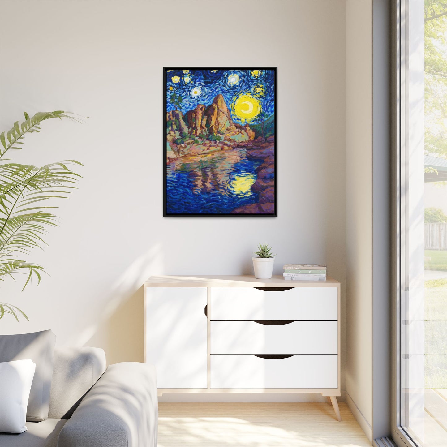 Pinnacles National Park Framed Canvas - The Starry Night