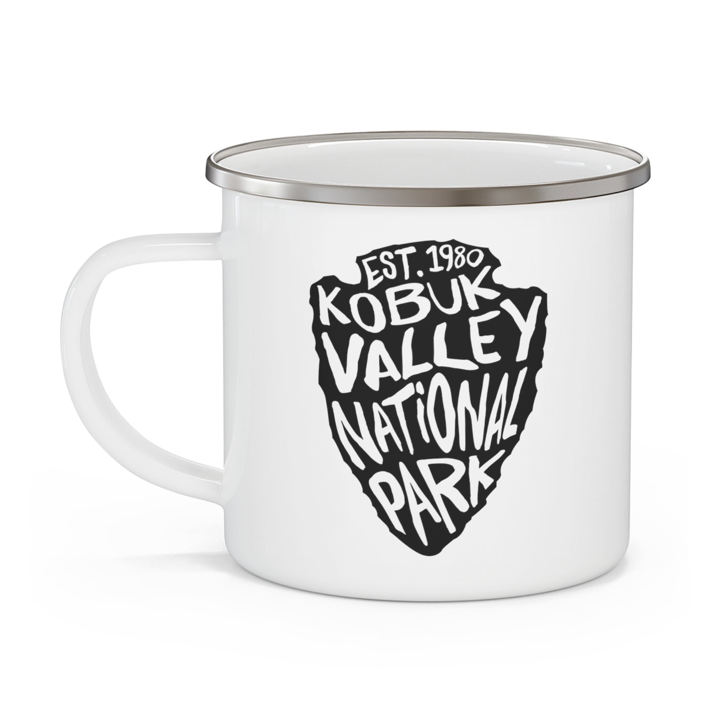 Kobuk Valley National Park Enamel Camping Mug - Arrowhead