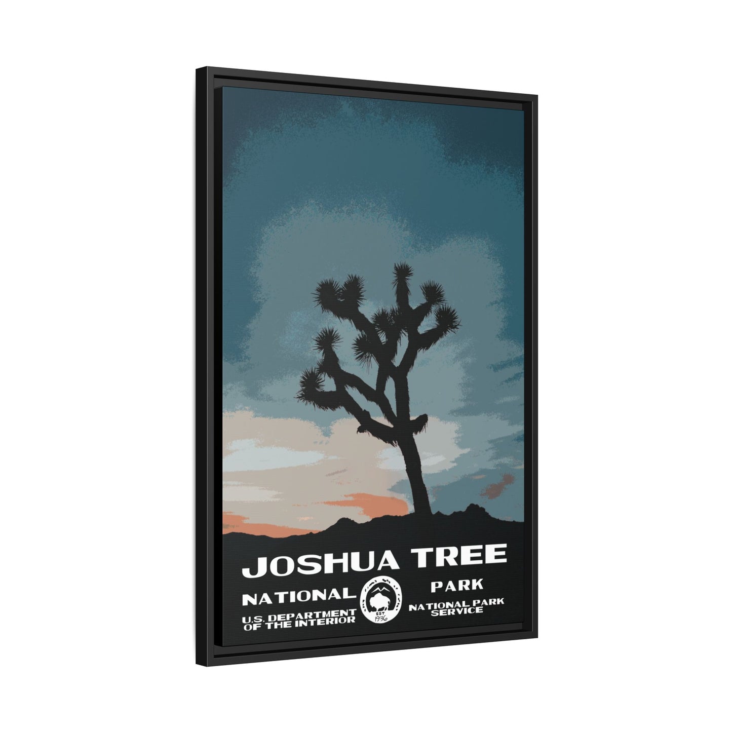 Joshua Tree National Park Framed Canvas - WPA Poster