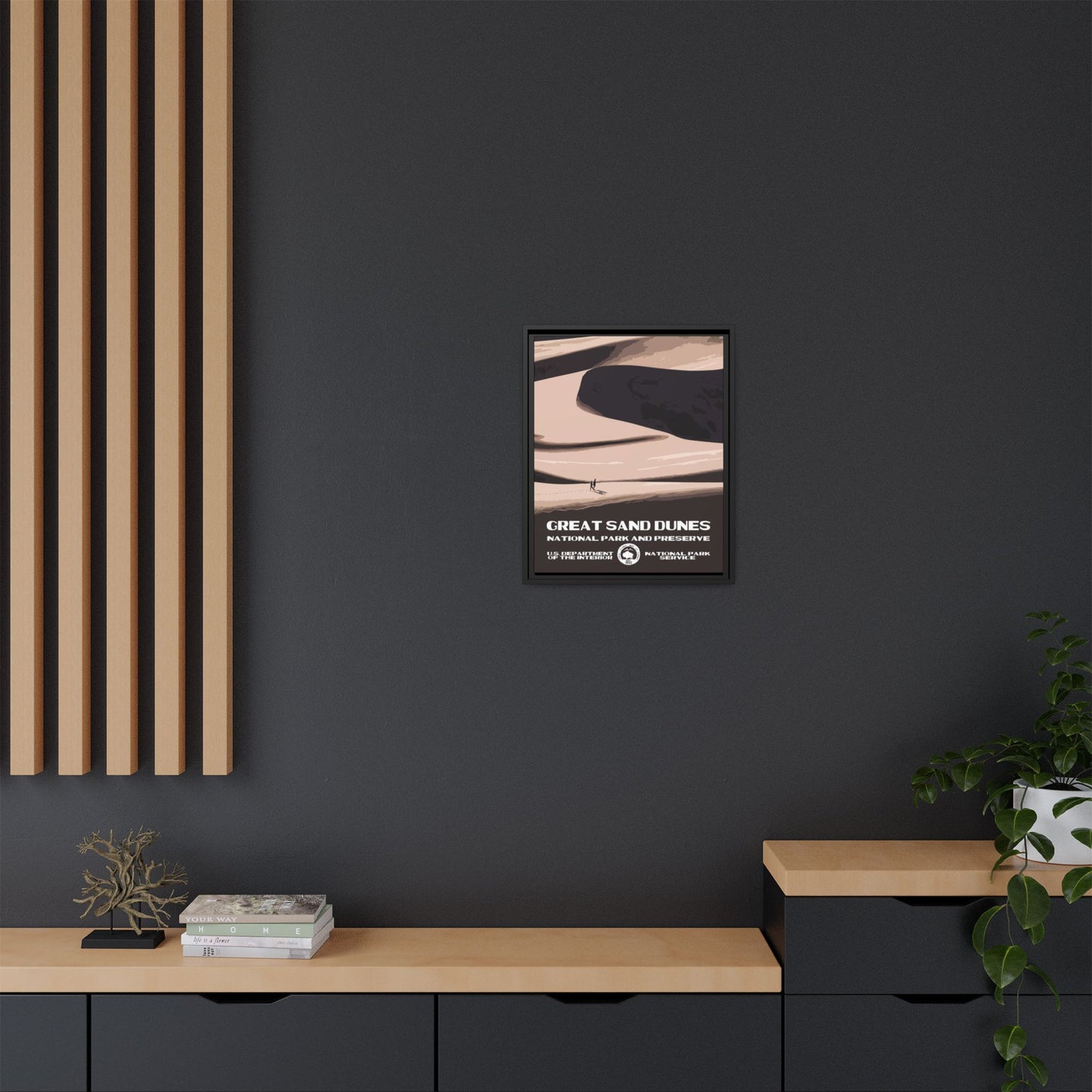 Great Sand Dunes National Park Framed Canvas - WPA Poster