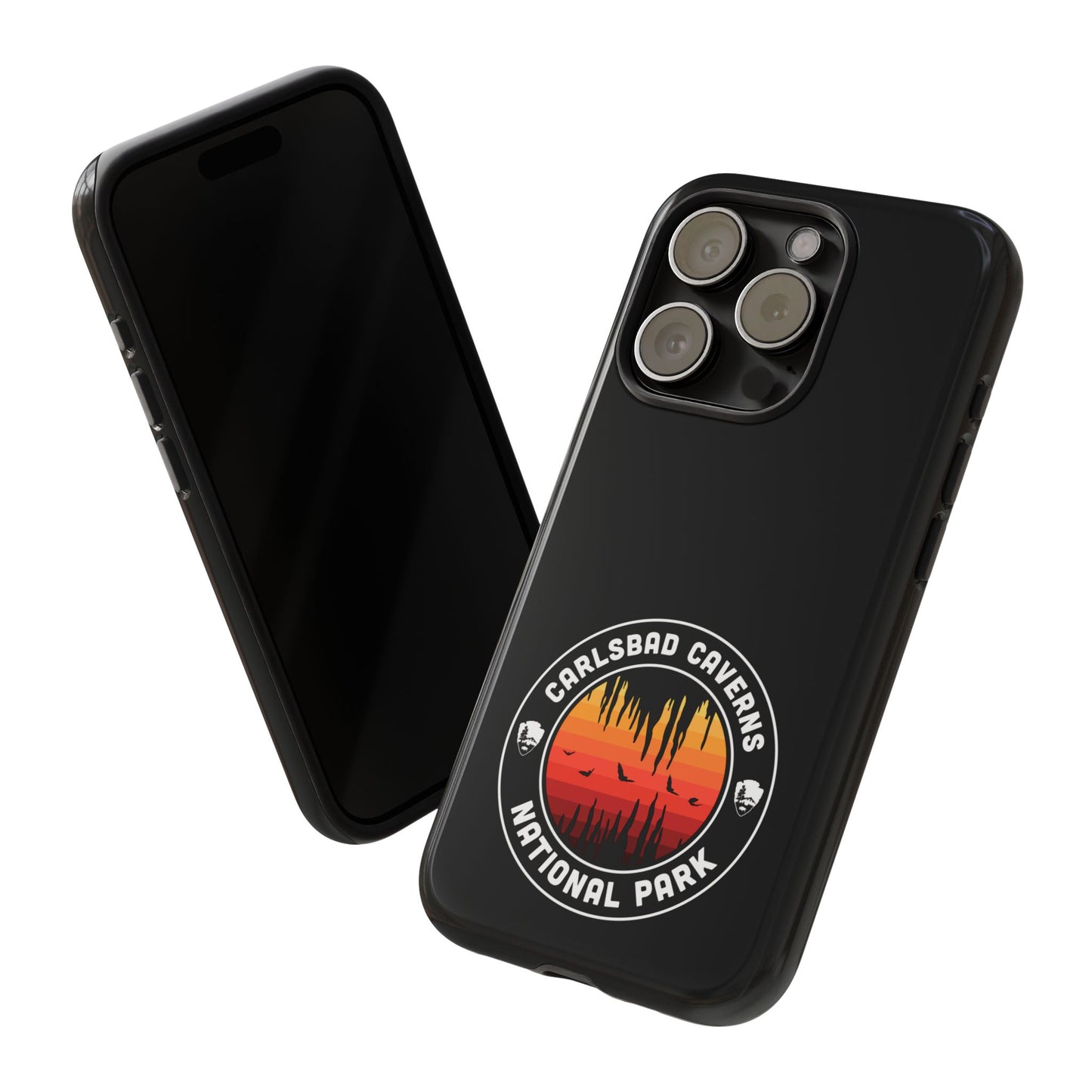 Carlsbad Caverns National Park Phone Case - Orange Round Emblem Design