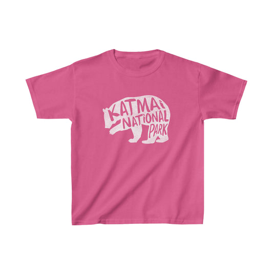 Katmai National Park Child T-Shirt - Grizzly Bear Chunky Text
