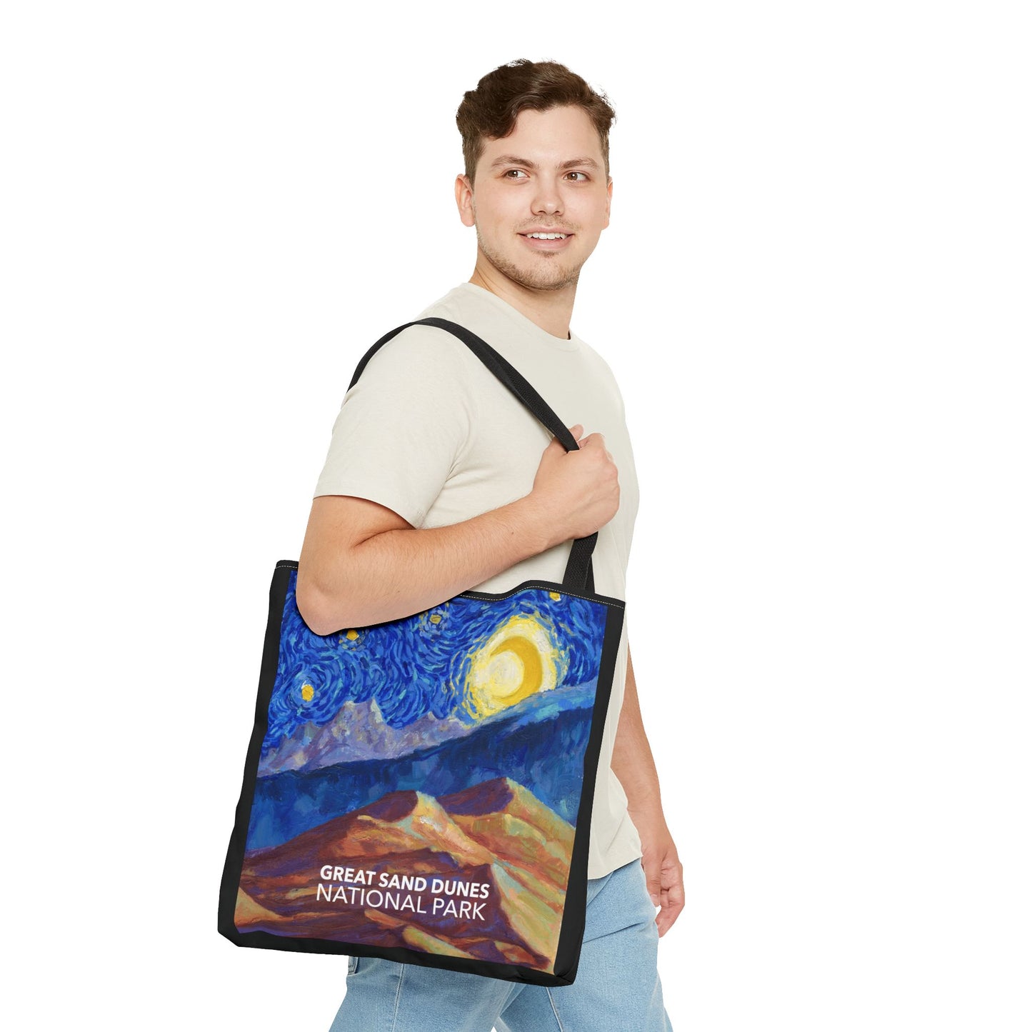 Great Sand Dunes National Park Tote Bag - The Starry Night Large