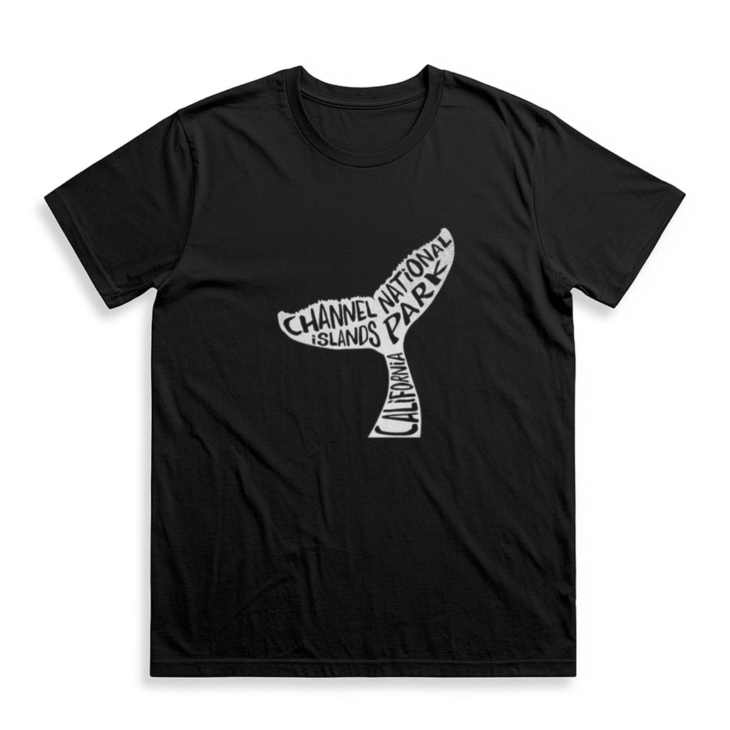 Channel Islands National Park T-Shirt - Humpback Whale Tale in Black