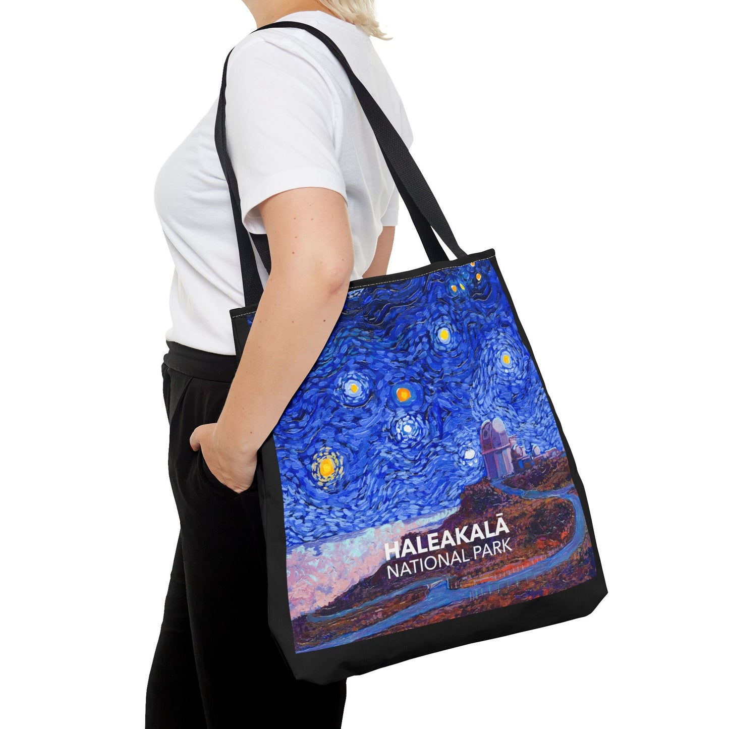 Haleakalā National Park Tote Bag Telescope - Starry Night Large