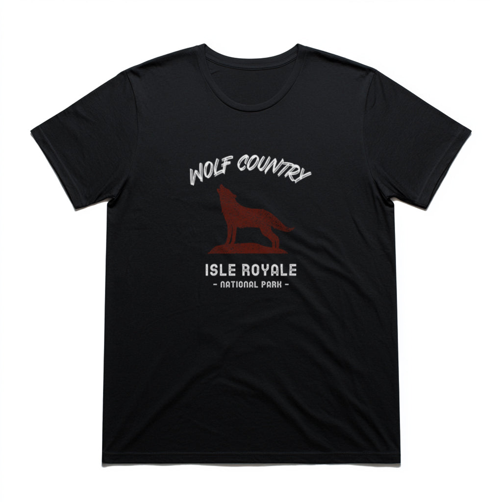 Isle Royale National Park T-Shirt - Wolf Country in Black