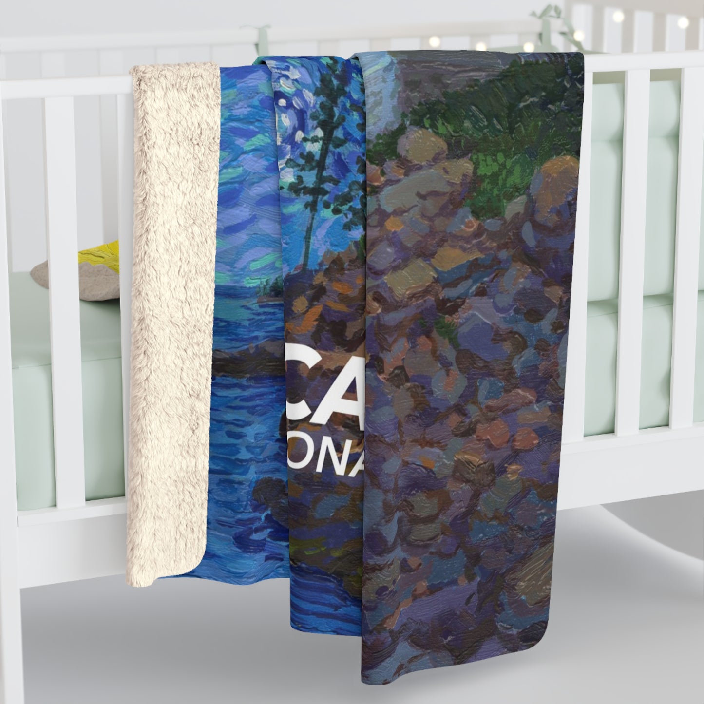 Acadia National Park Sherpa Blanket - The Starry Night