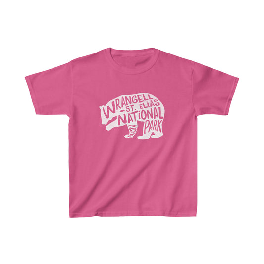 Wrangell St. Elias National Park Child T-Shirt - Grizzly Bear Chunky Text