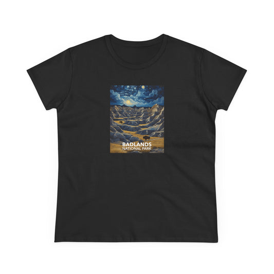 Badlands National Park Women's T-Shirt - Starry Night