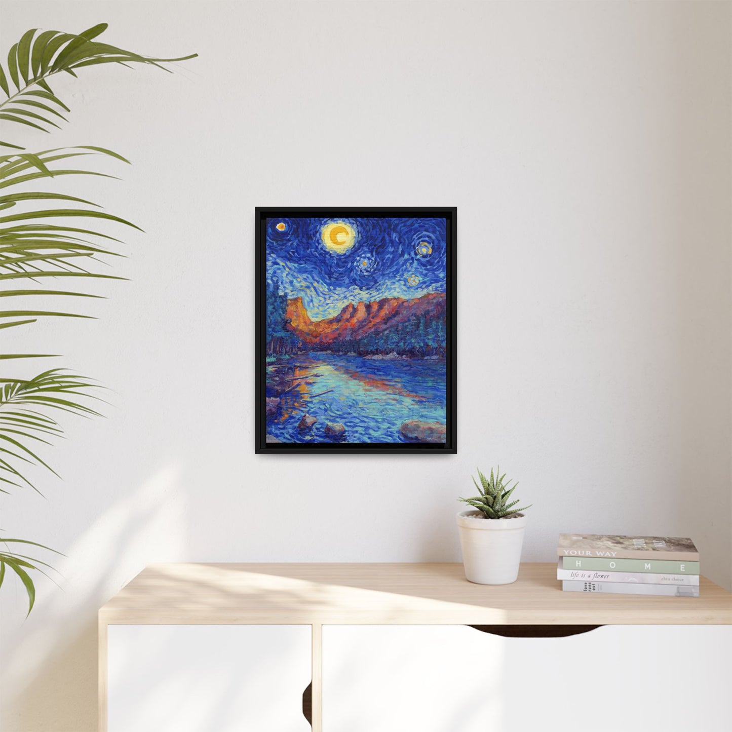 Rocky Mountain National Park Framed Canvas - The Starry Night
