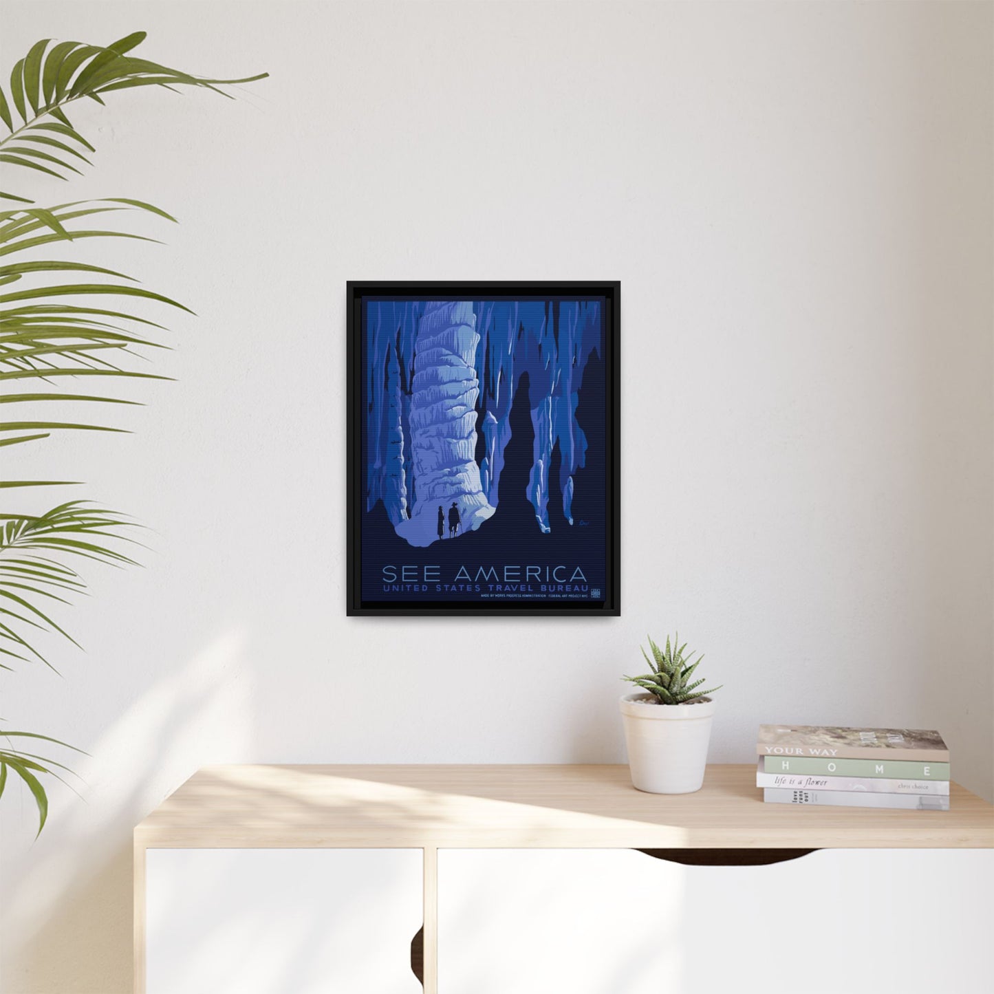 See America National Park Framed Canvas - WPA Poster