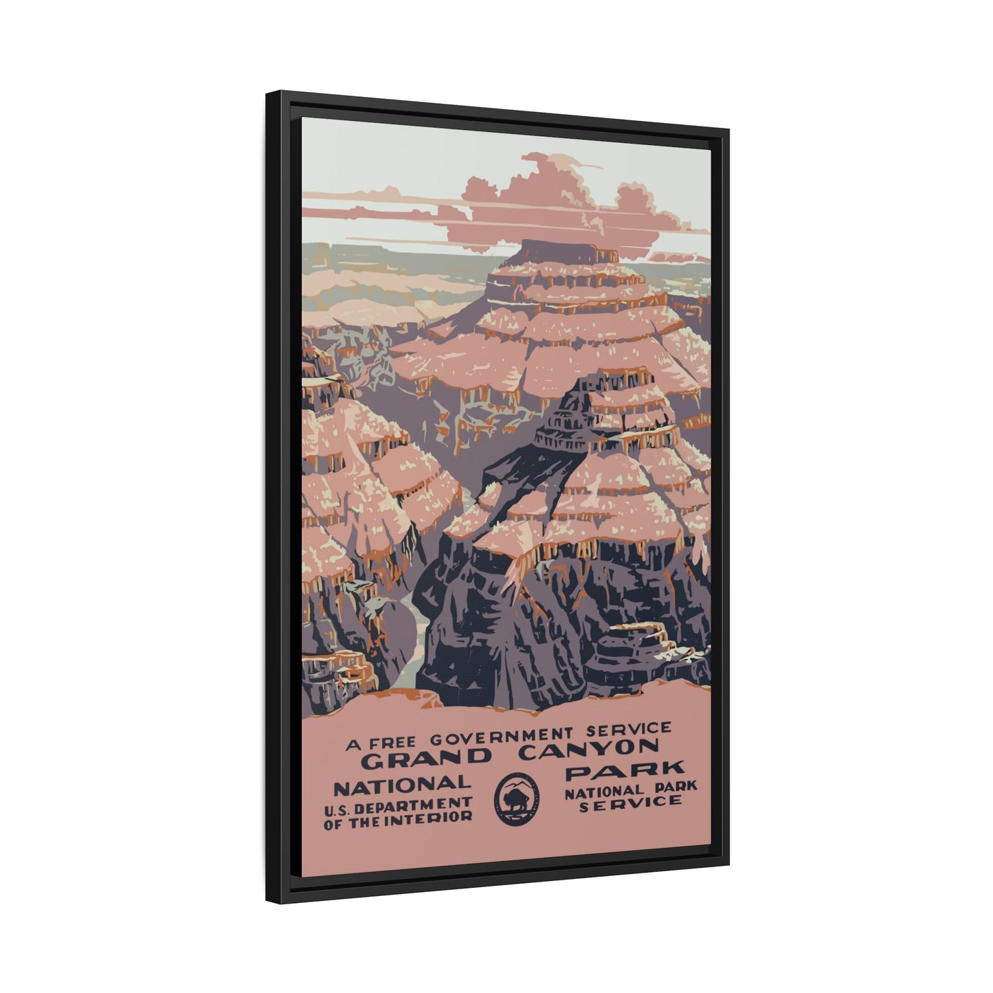 Grand Canyon National Park Framed Canvas - WPA Poster