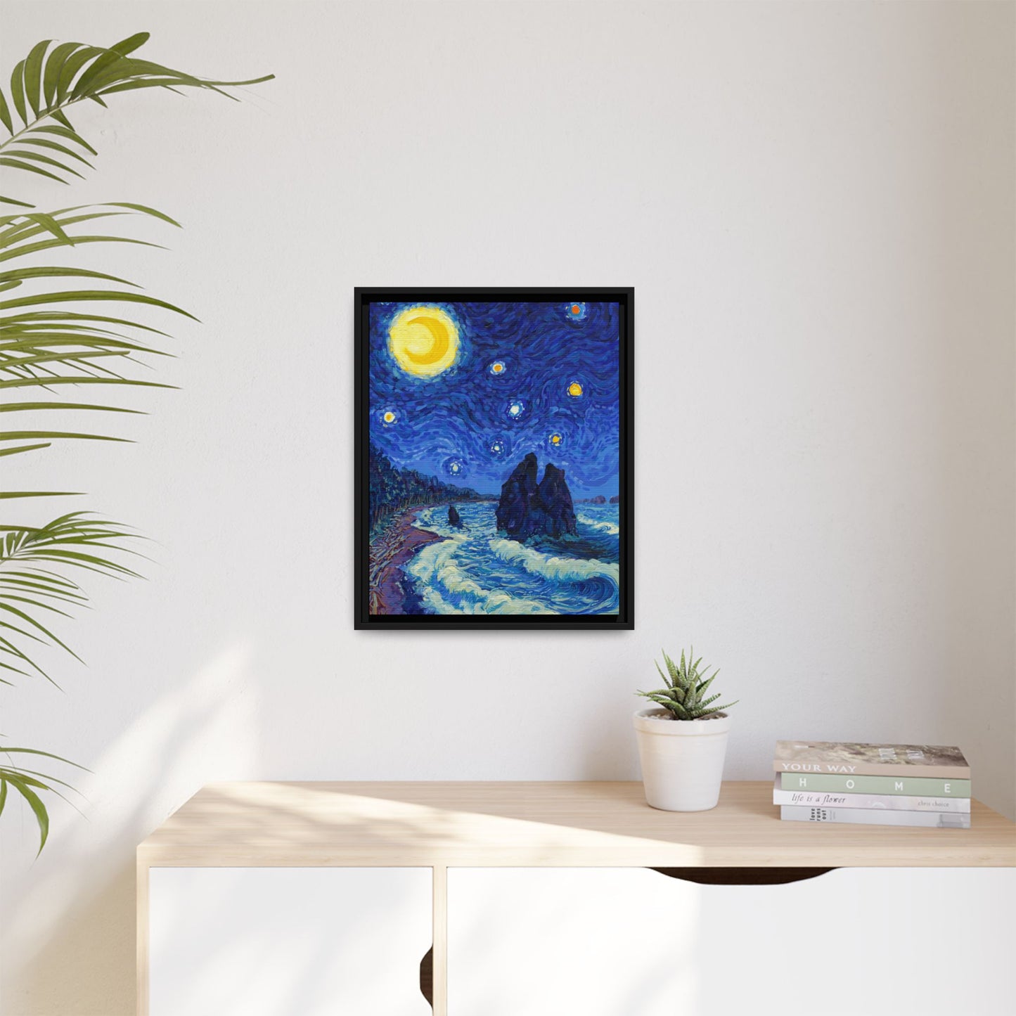 Olympic National Park Framed Canvas - The Starry Night