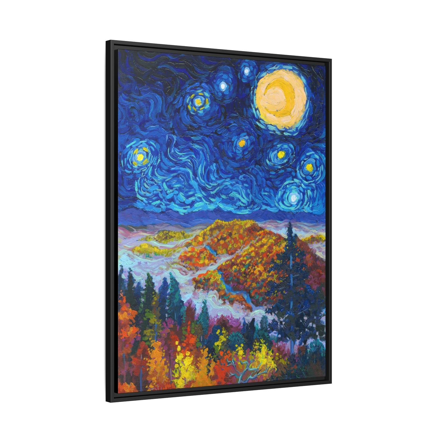 Great Smoky Mountains National Park Fall Colors Framed Canvas - The Starry Night