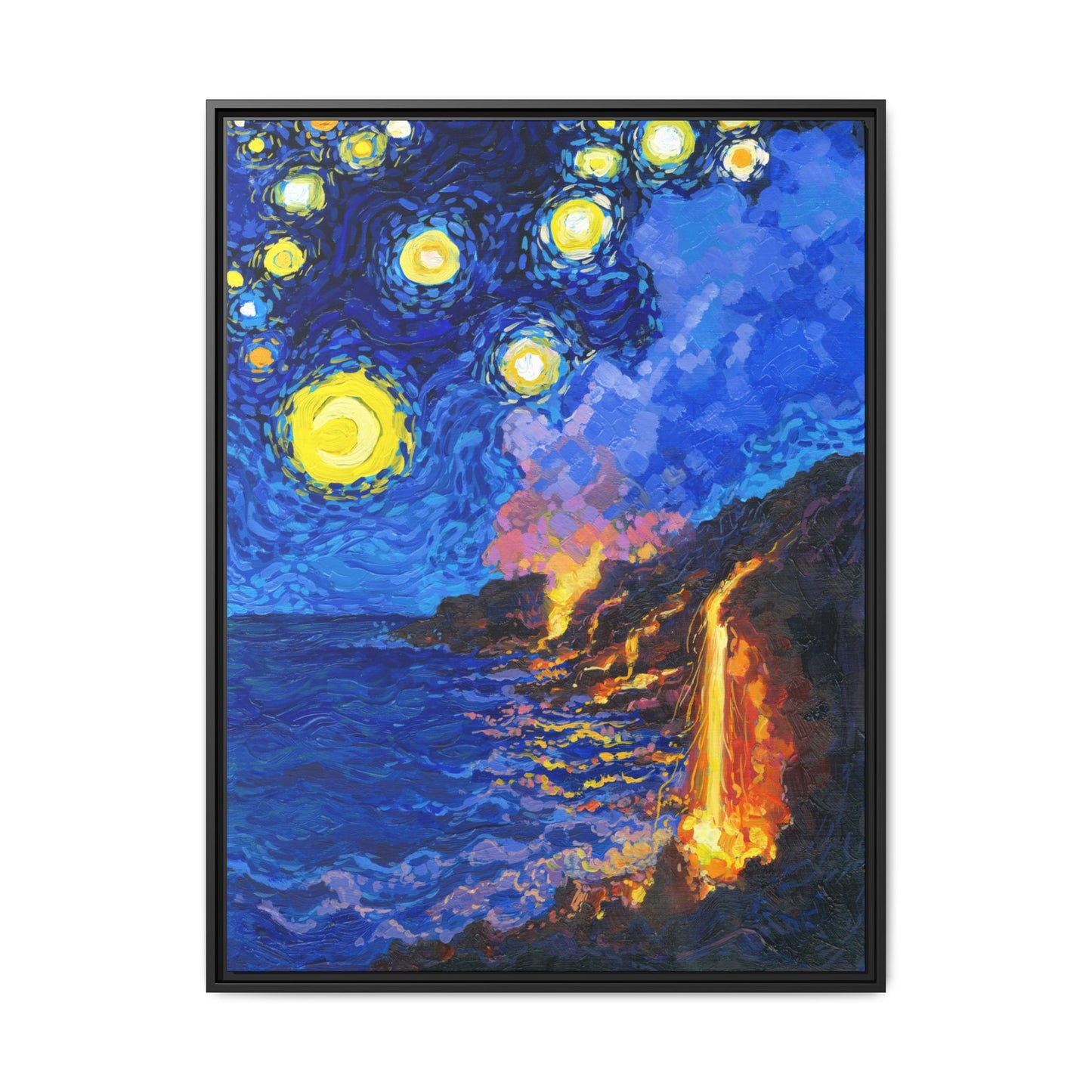 Hawai'i Volcanoes National Park Framed Canvas - The Starry Night