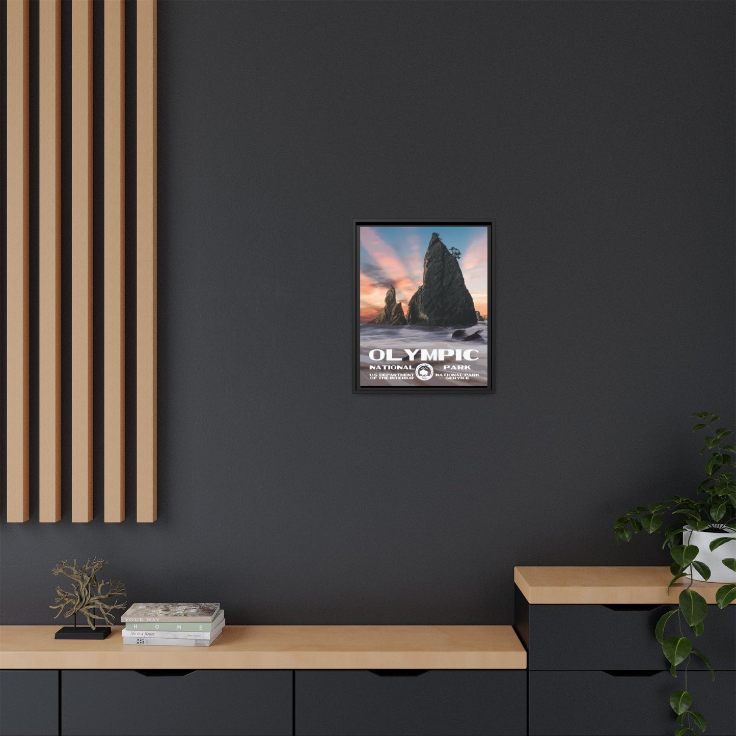 Olympic National Park Framed Canvas - WPA Poster