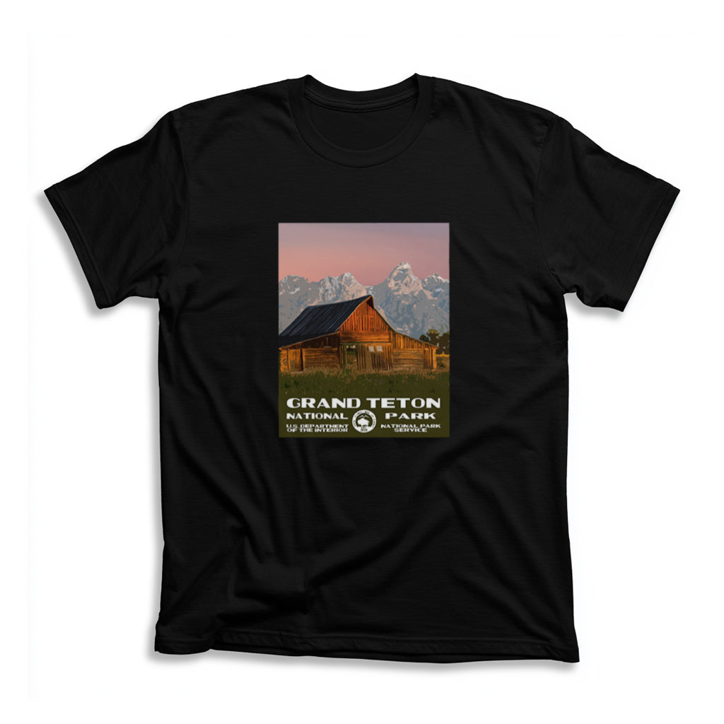 Grand Teton National Park T-Shirt - WPA Poster Barn in Black
