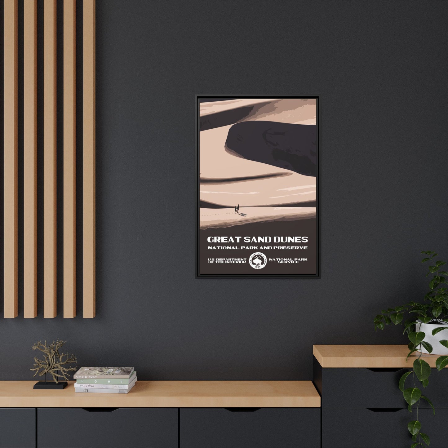 Great Sand Dunes National Park Framed Canvas - WPA Poster