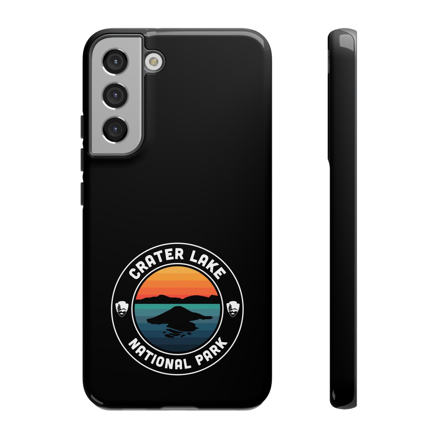 Crater Lake National Park Phone Case - Round Emblem Design
