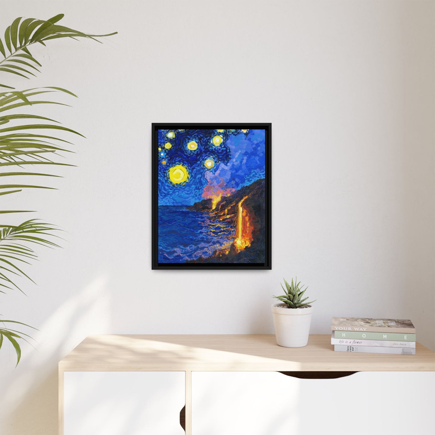 Hawai'i Volcanoes National Park Framed Canvas - The Starry Night