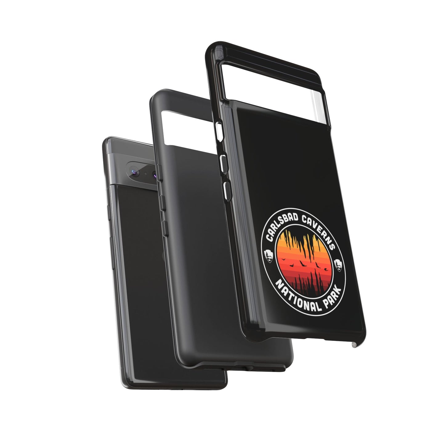 Carlsbad Caverns National Park Phone Case - Orange Round Emblem Design