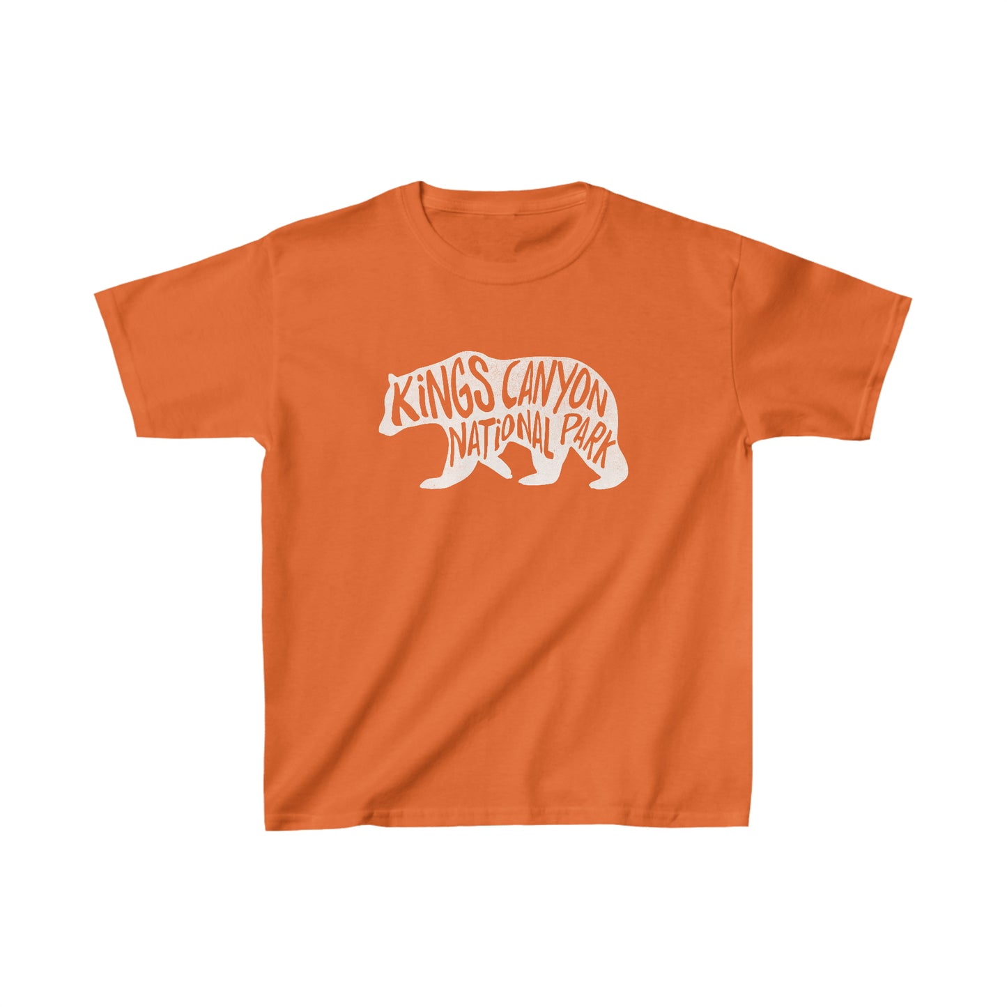 Kings Canyon National Park Child T-Shirt - Black Bear Chunky Text