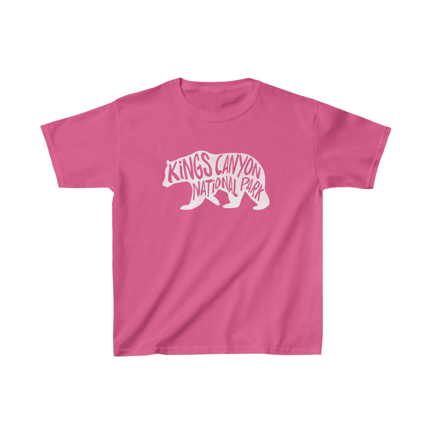 Kings Canyon National Park Child T-Shirt - Black Bear Chunky Text