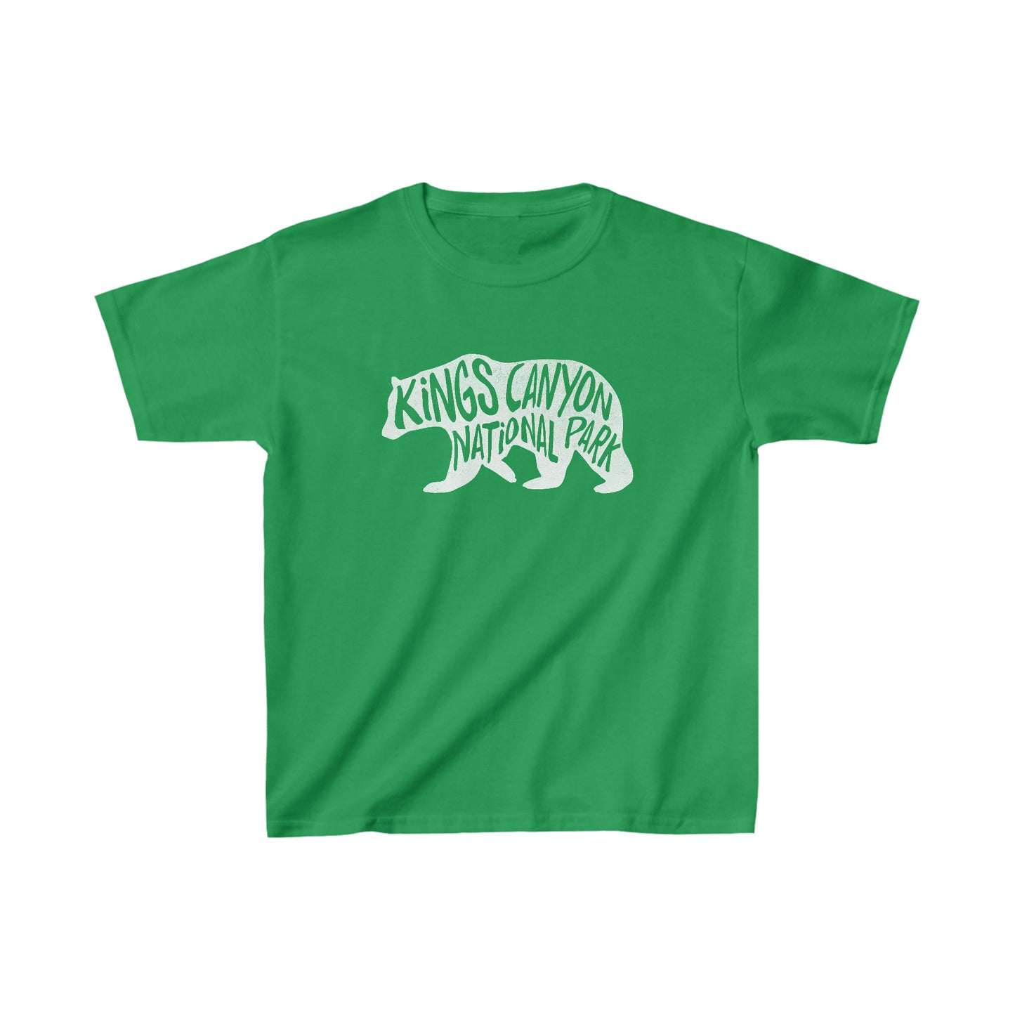 Kings Canyon National Park Child T-Shirt - Black Bear Chunky Text