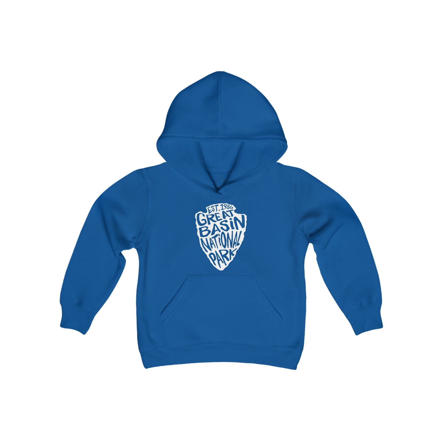 Great Basin National Park Kids Hoodie - Arrowhead Chunky Text