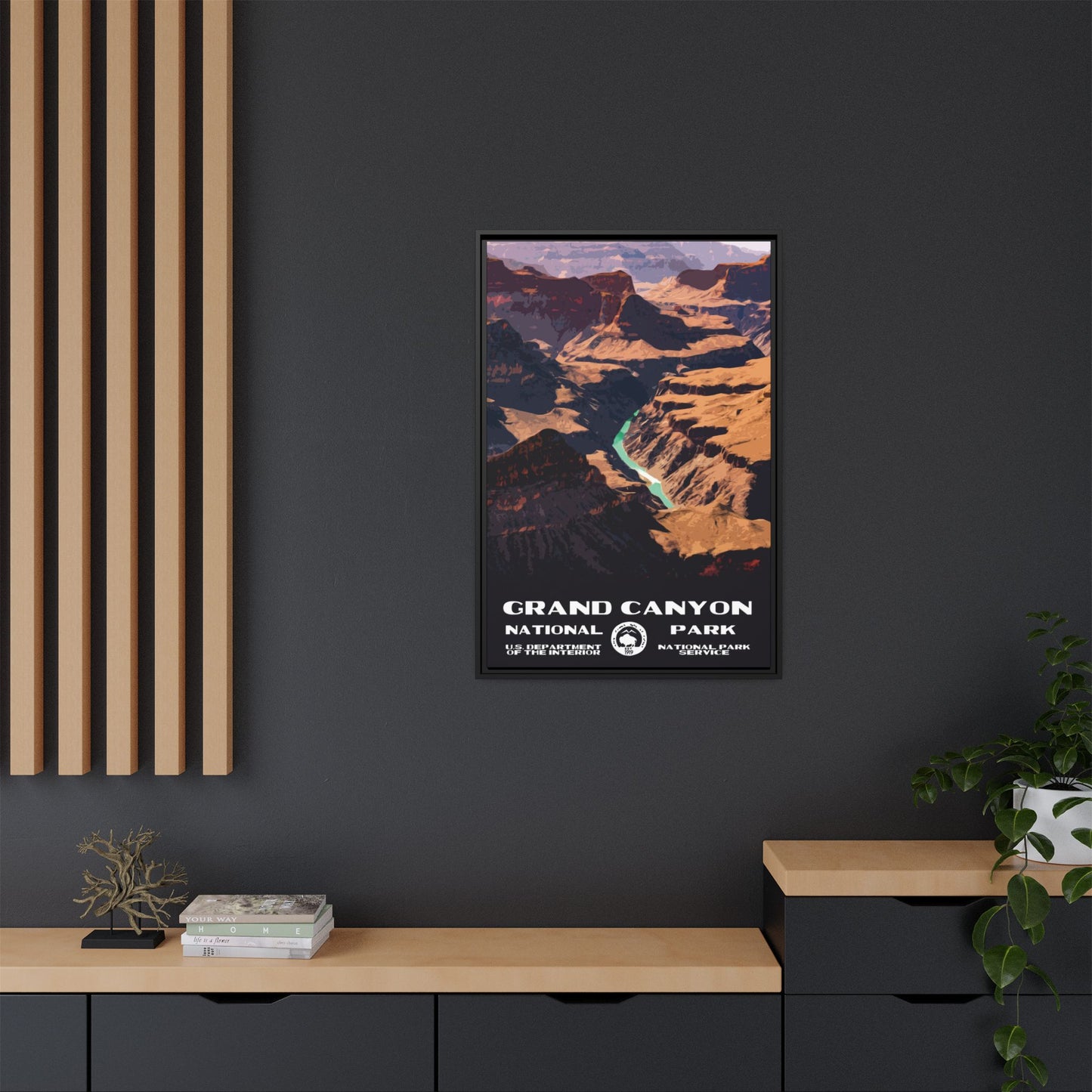 Grand Canyon National Park Framed Canvas - WPA Poster