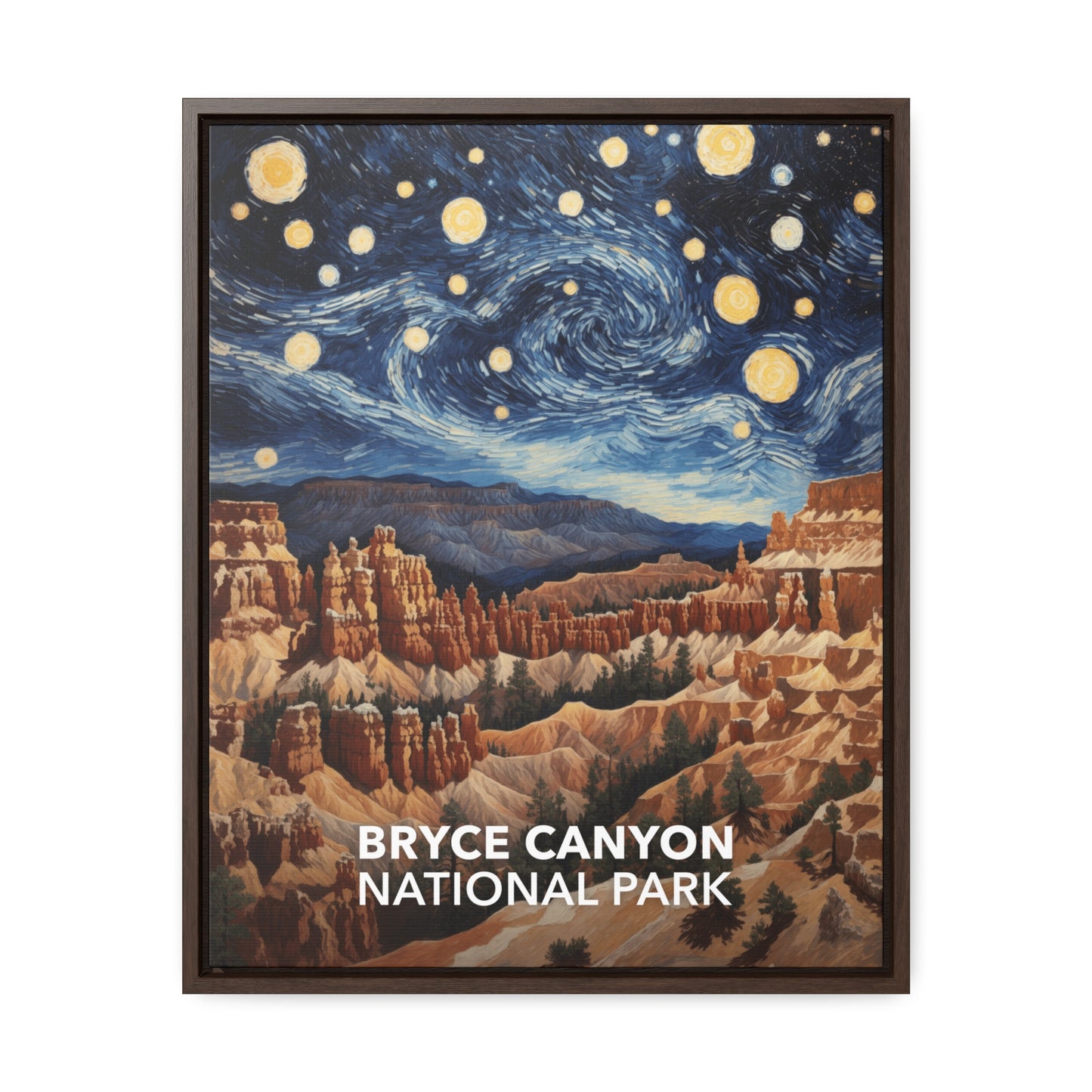 Bryce Canyon National Park Framed Canvas - The Starry Night