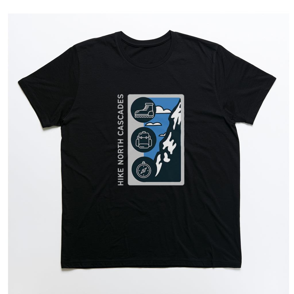 North Cascades National Park T-Shirt - Hike North Cascades in Black