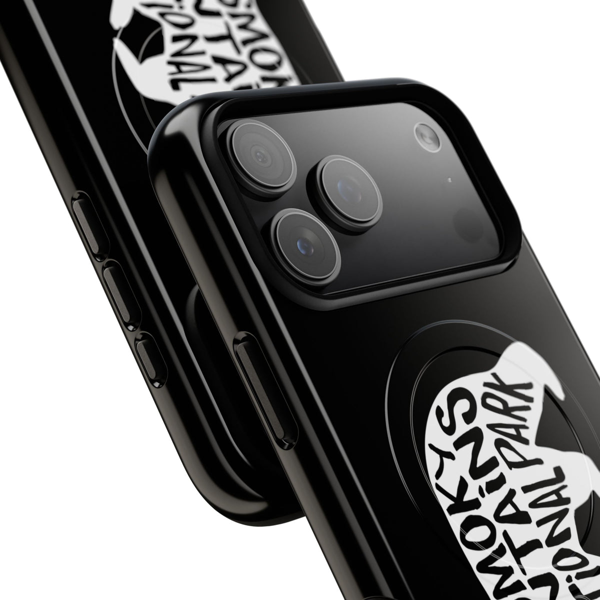 Great Smoky Mountains National Park iPhone Case with MagSafe - Black Bear Design