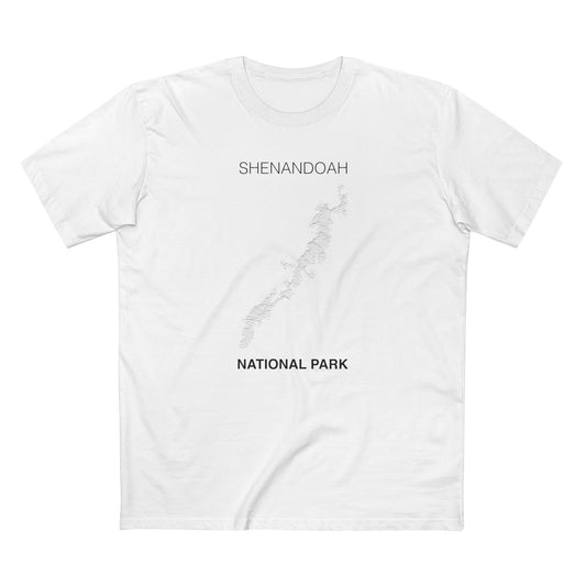 Shenandoah National Park T-Shirt Lines in White