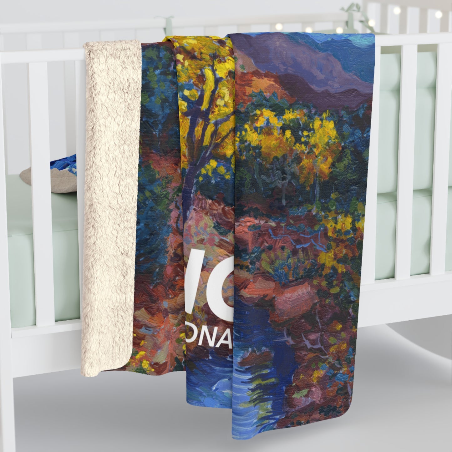 Zion National Park Sherpa Blanket - The Starry Night