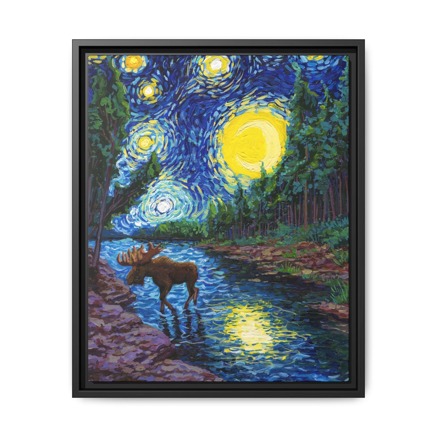 Isle Royale National Park Framed Canvas - The Starry Night