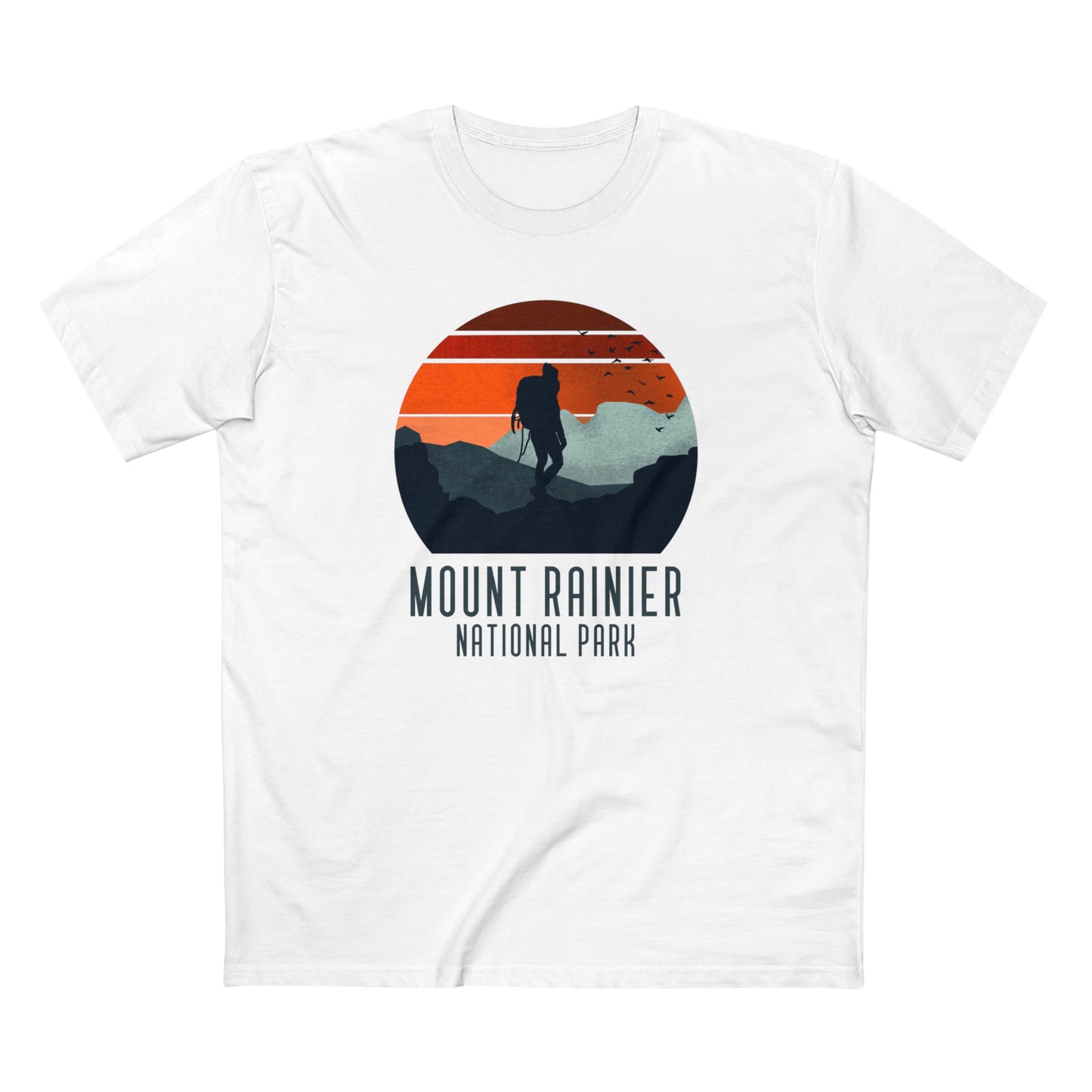 Mount Rainier National Park T-Shirt - Hiker Graphic