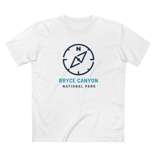 Bryce Canyon National Park T-Shirt Compass Design in White