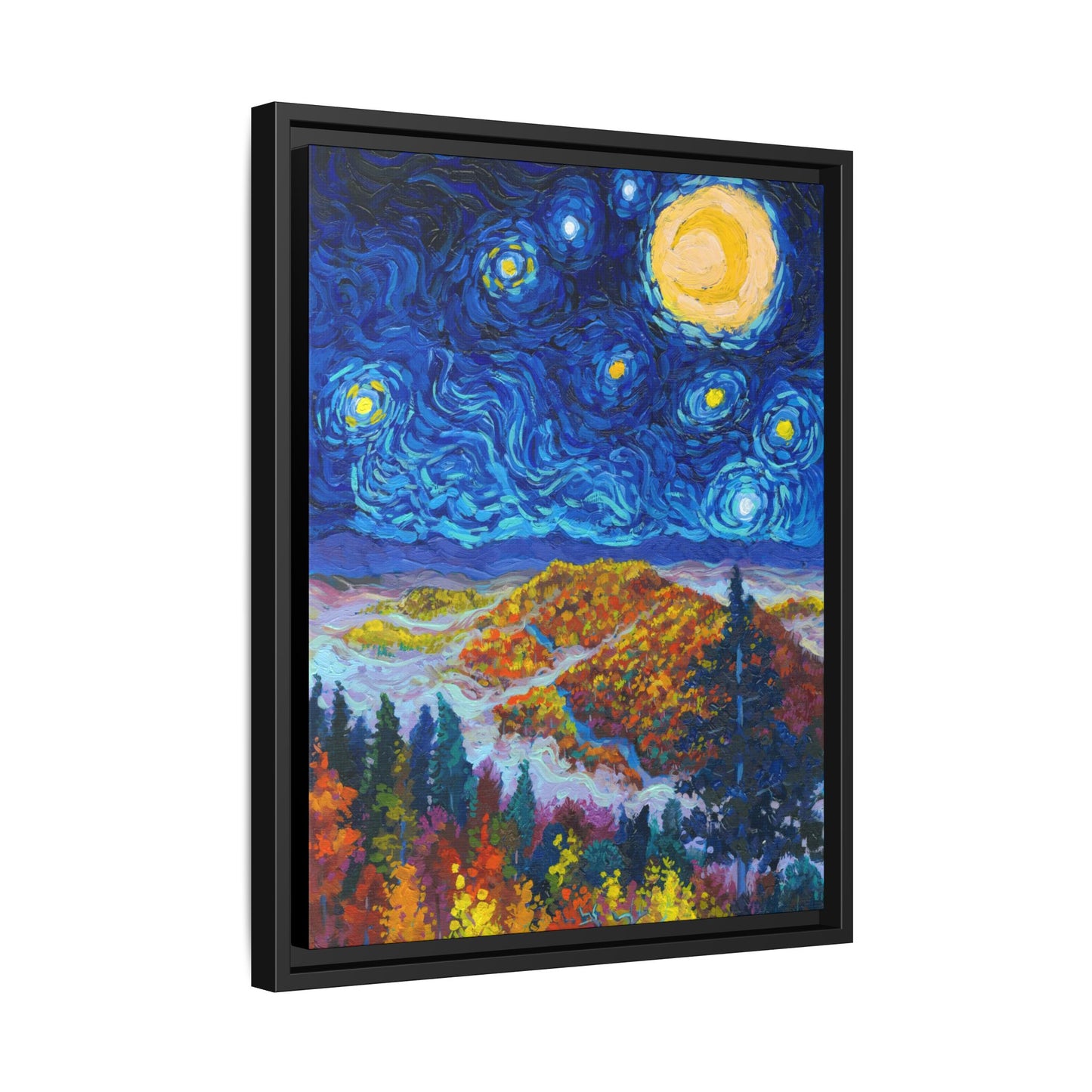 Great Smoky Mountains National Park Fall Colors Framed Canvas - The Starry Night