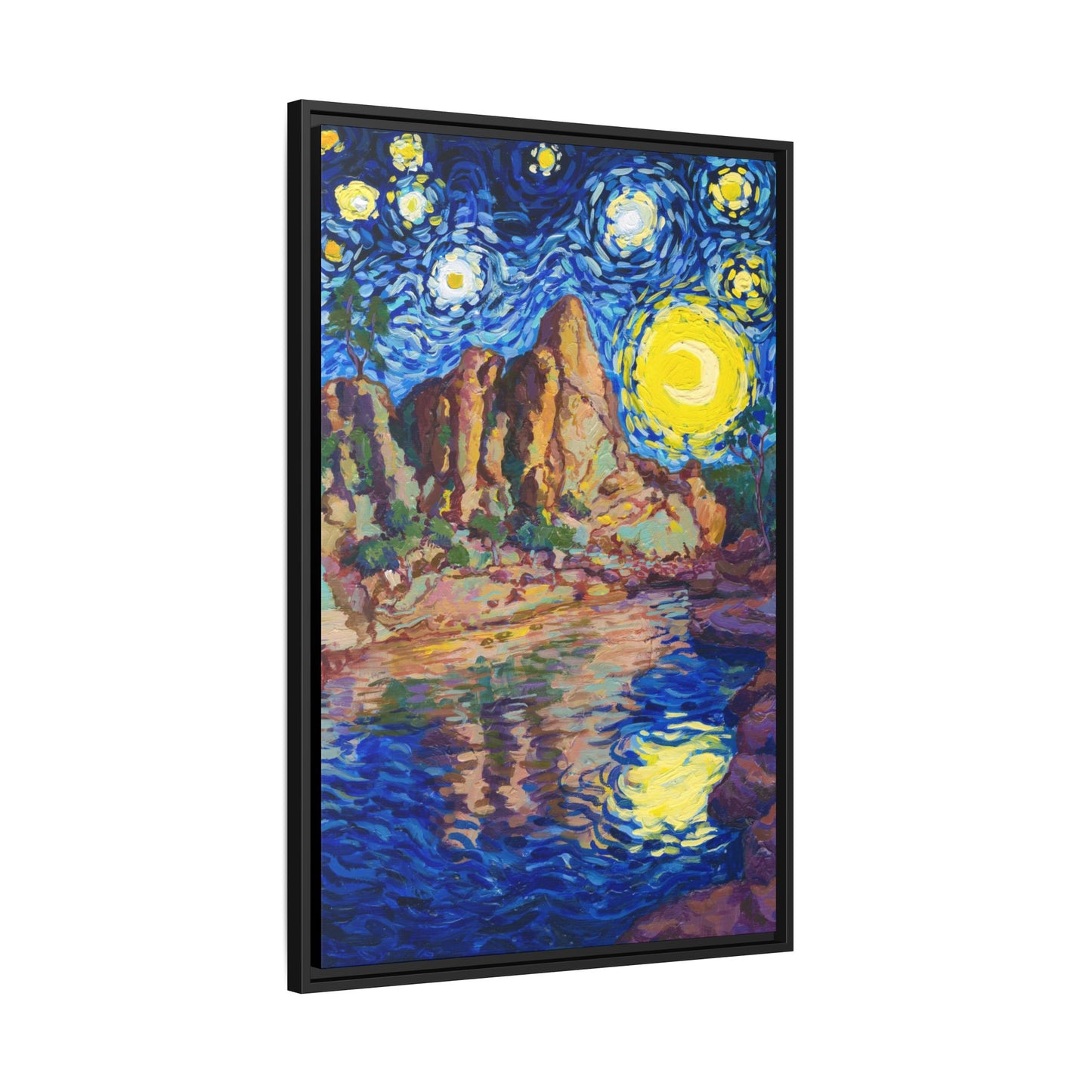 Pinnacles National Park Framed Canvas - The Starry Night