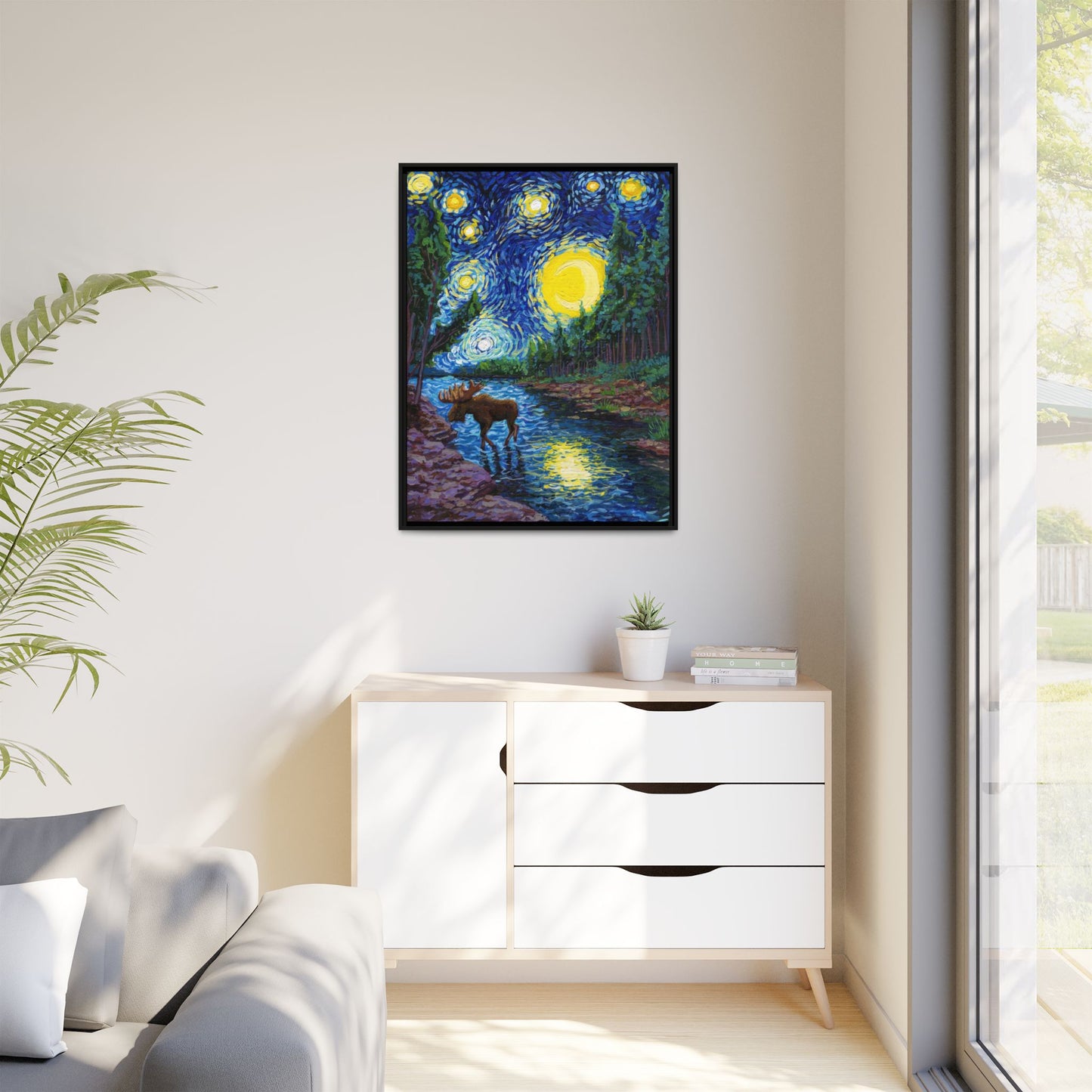 Isle Royale National Park Framed Canvas - The Starry Night