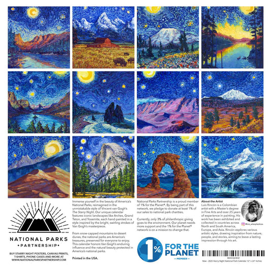 2025 Starry Night National Park™ Wall Calendar